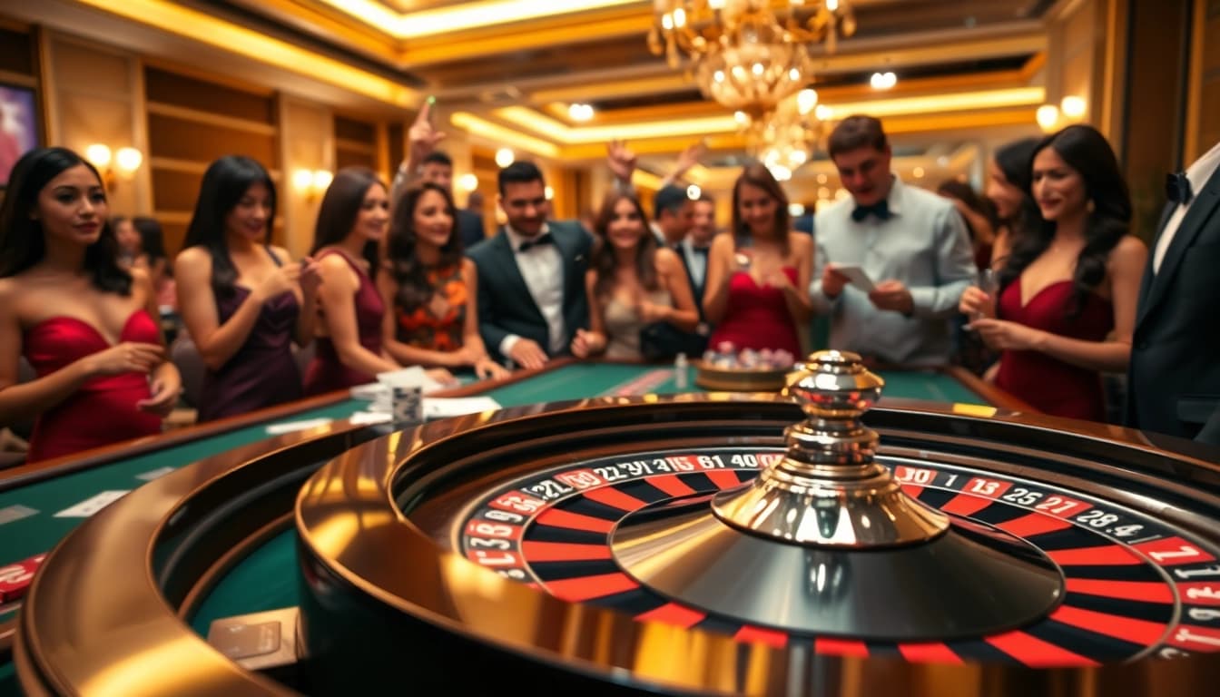 Erleben Sie aufregende neue casino bonus ohne einzahlung am Roulette-Tisch in eleganter Casino-Umgebung.