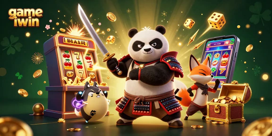 Engage in the thrilling game iwin adventure surrounded by vibrant casino elements and animated characters.