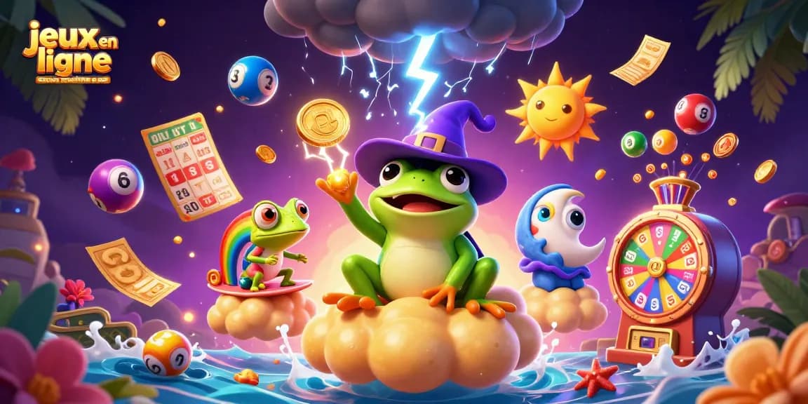 Jouez à des jeux en ligne casino machine à sous avec une illustration captivante de personnages 3D.