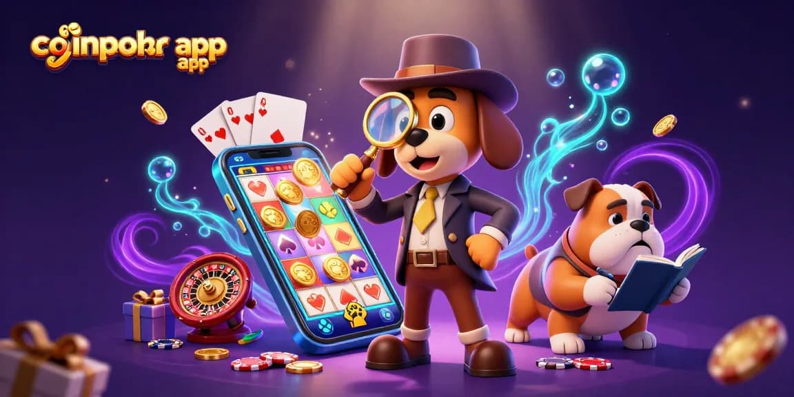 Jouez et gagnez avec l'application coinpoker app, révélant des éléments captivants sur une plateforme de casino.