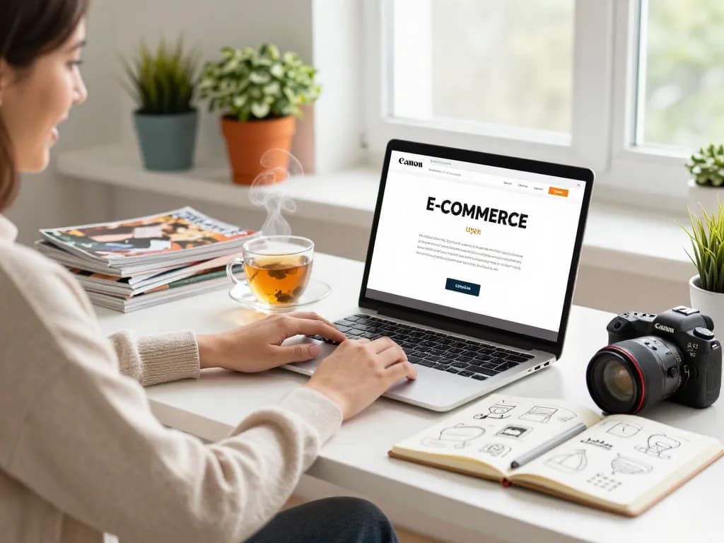 Person engaging with https://hubet88.icu/ newsletter signup in a bright home office.