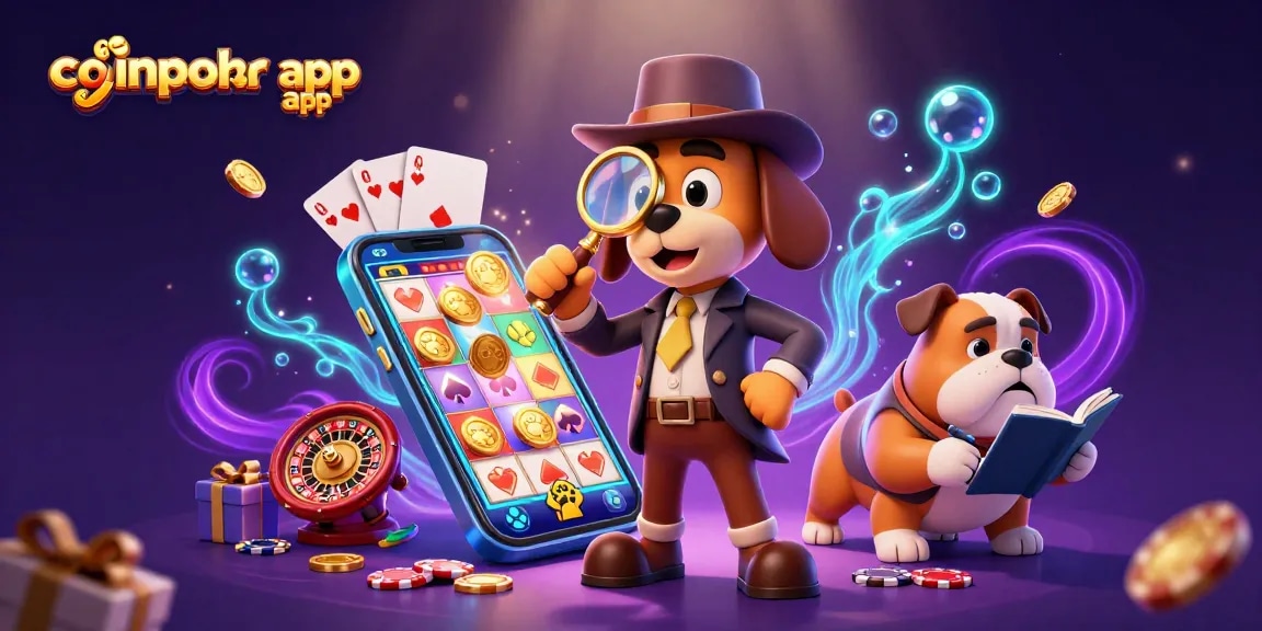 Jouez et gagnez avec l'application coinpoker app, révélant des éléments captivants sur une plateforme de casino.