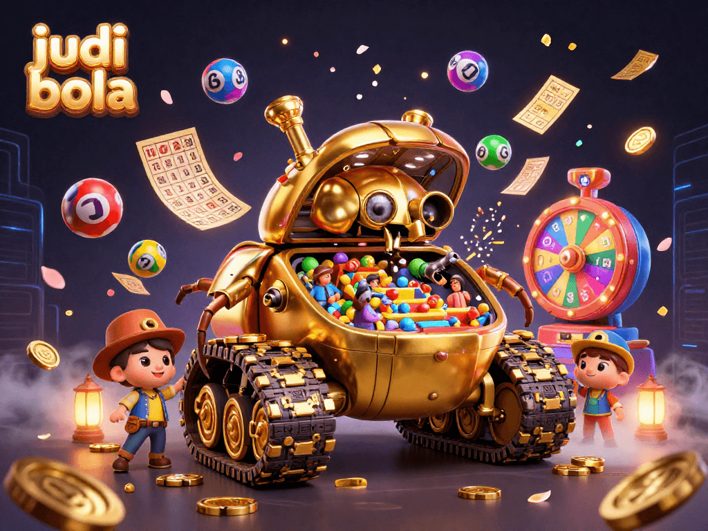 Experience judi bola excitement with a vibrant casino scene and dynamic game elements.