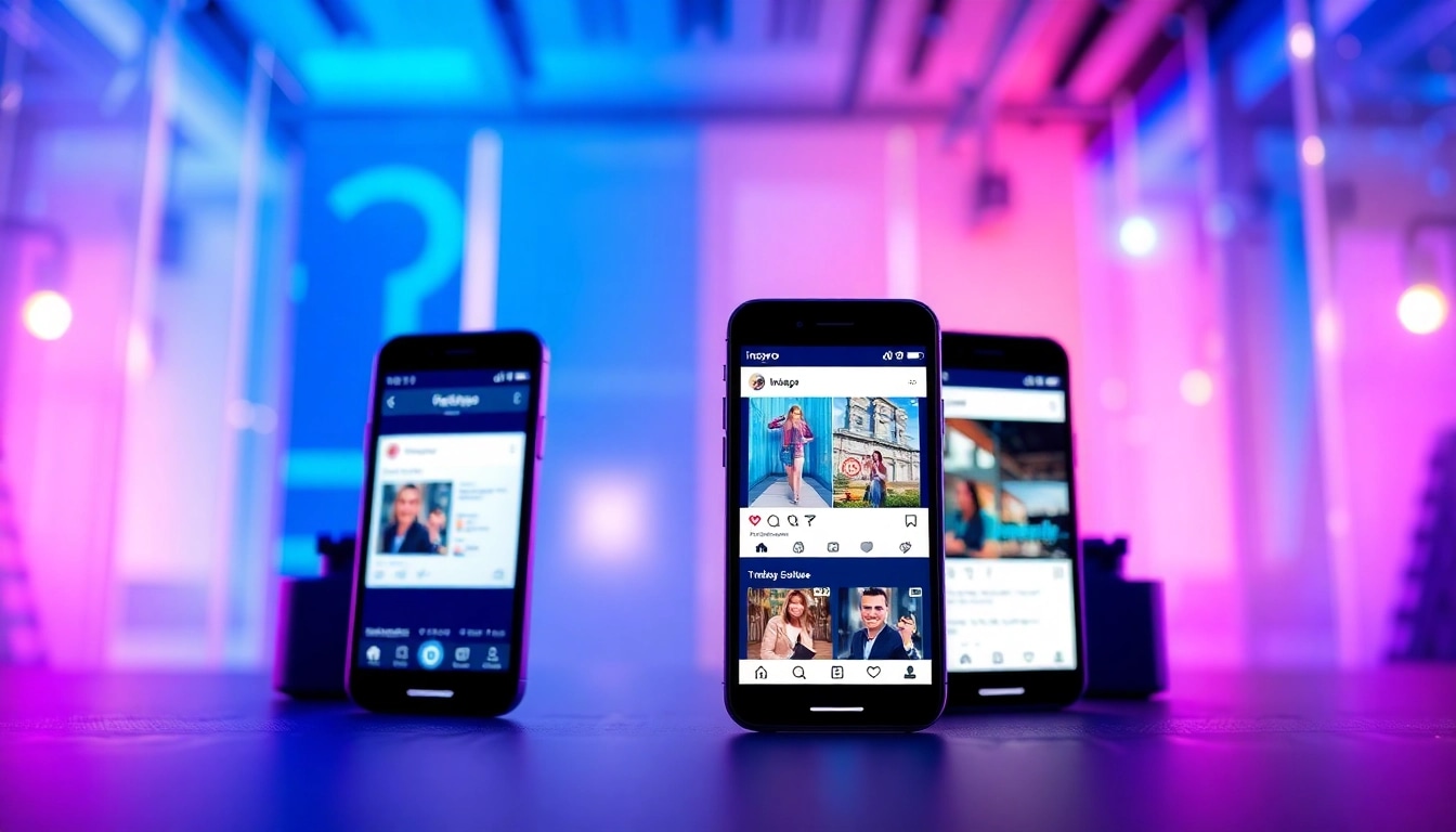 Discover advanced features of Instapro APK on a sleek mobile interface showcasing innovative functionalities.