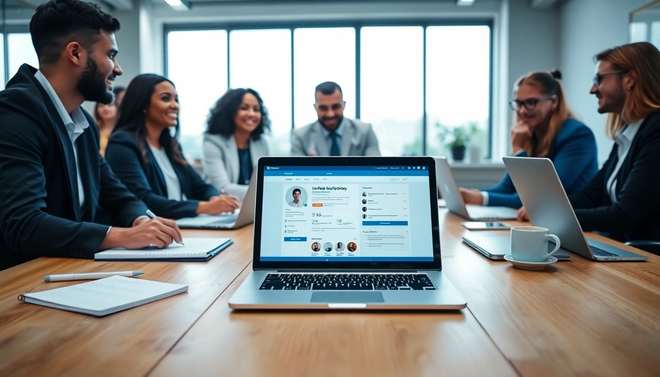 Utilizing a linkedin email enrichment tool during a professional business meeting.