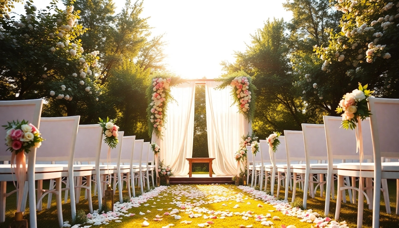 Create memorable moments with Wedding & Event Rentals featuring an elegant outdoor setup.