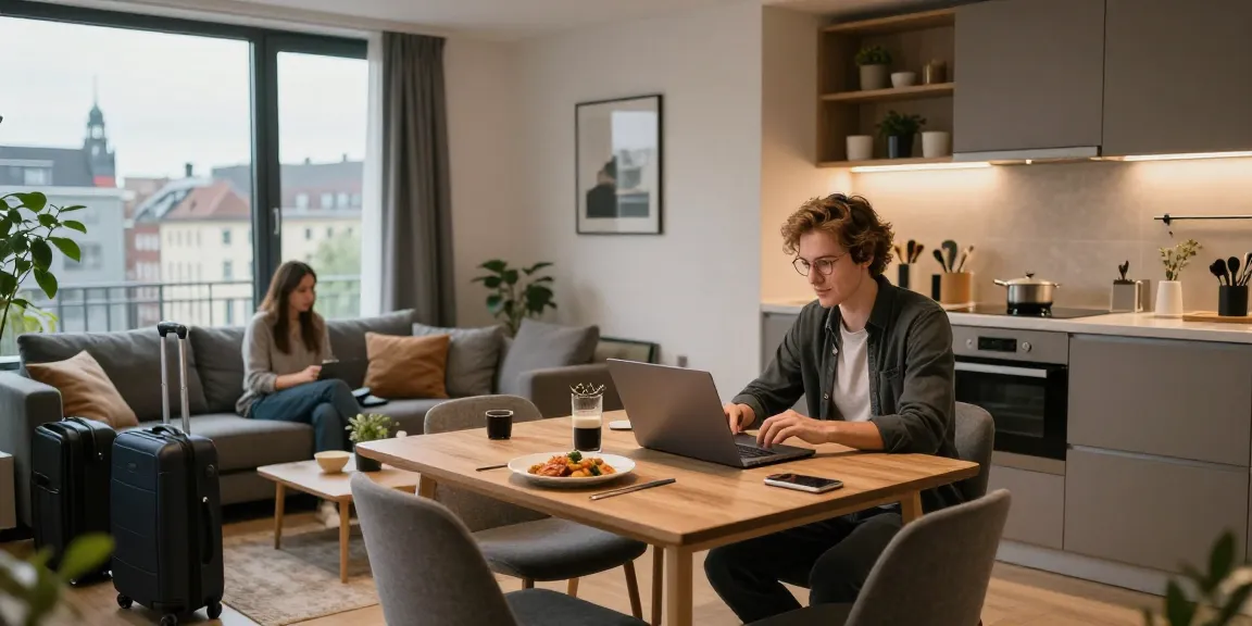 Monteurwohnung Hannover: Gemütliches Apartment für Geschäftsreisende mit modernen Annehmlichkeiten und urbaner Aussicht.