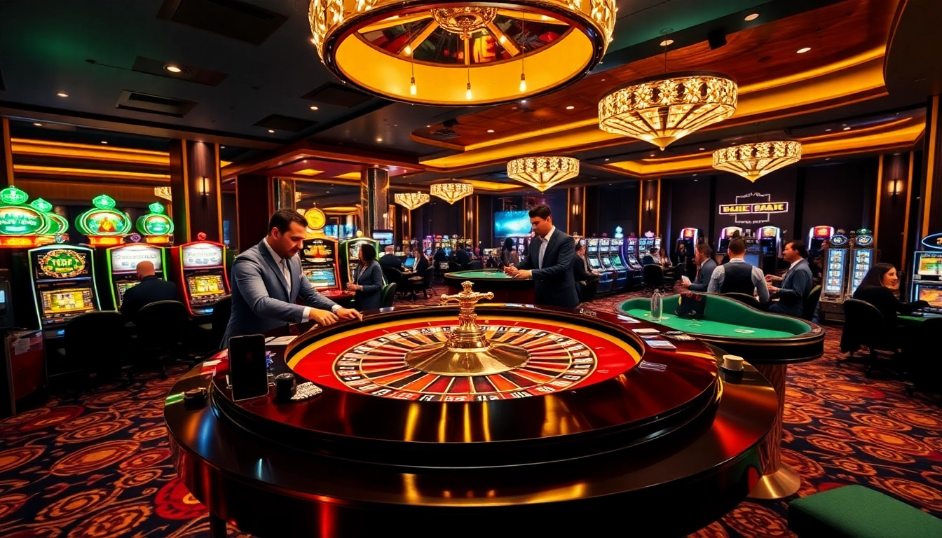 Engage with excitement at the MM 88 roulette table in a luxurious casino environment.