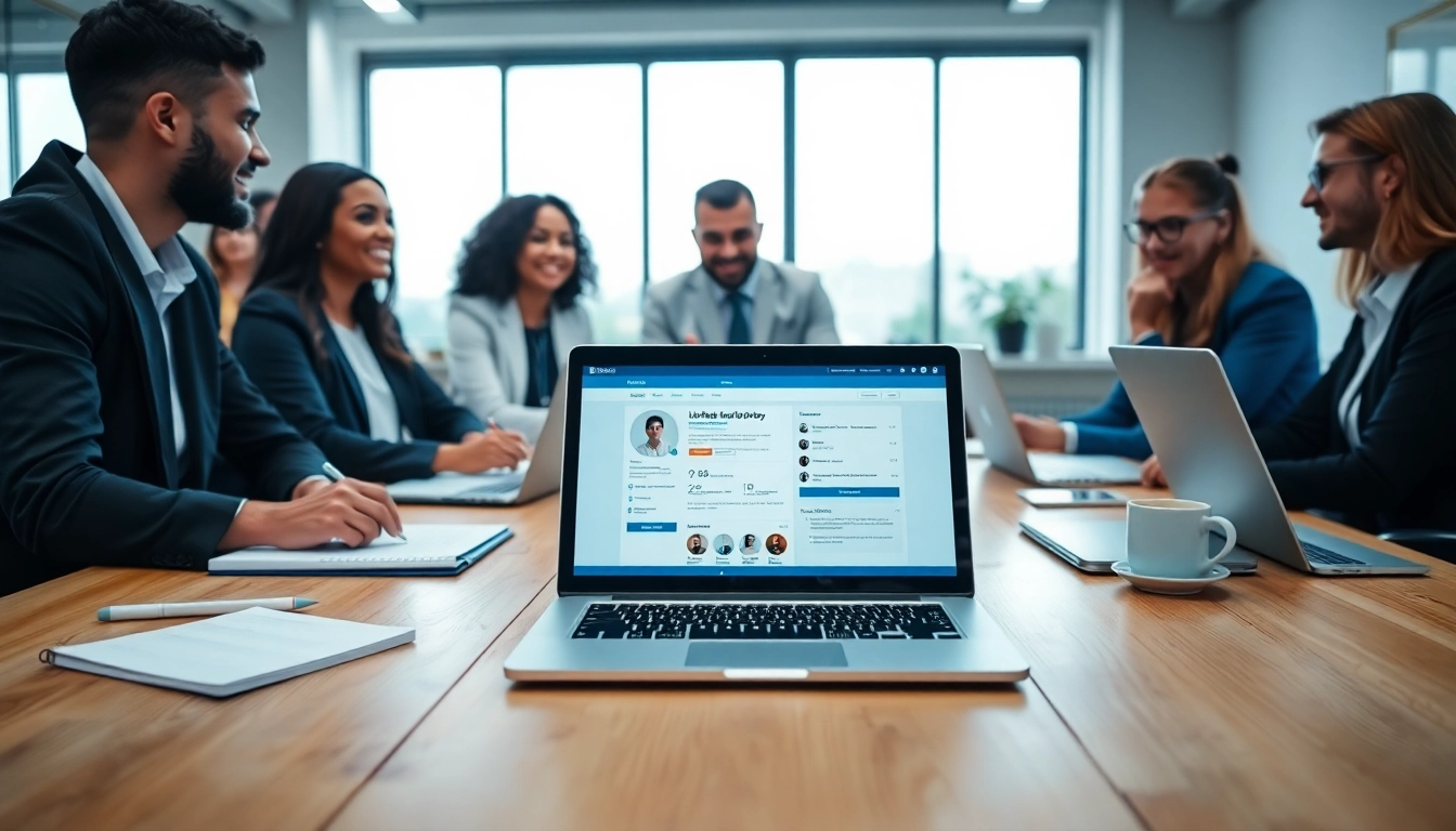 Utilizing a linkedin email enrichment tool during a professional business meeting.