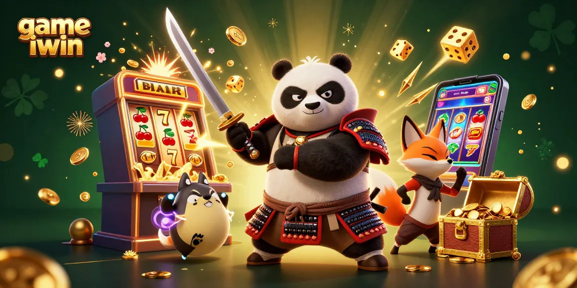 Engage in the thrilling game iwin adventure surrounded by vibrant casino elements and animated characters.