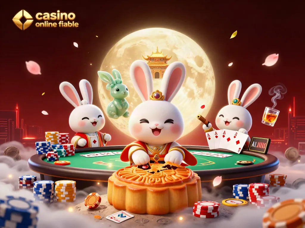 Juega en un casino online fiable y descubre premios con cartas y fichas de póker en un hermoso entorno lunar.