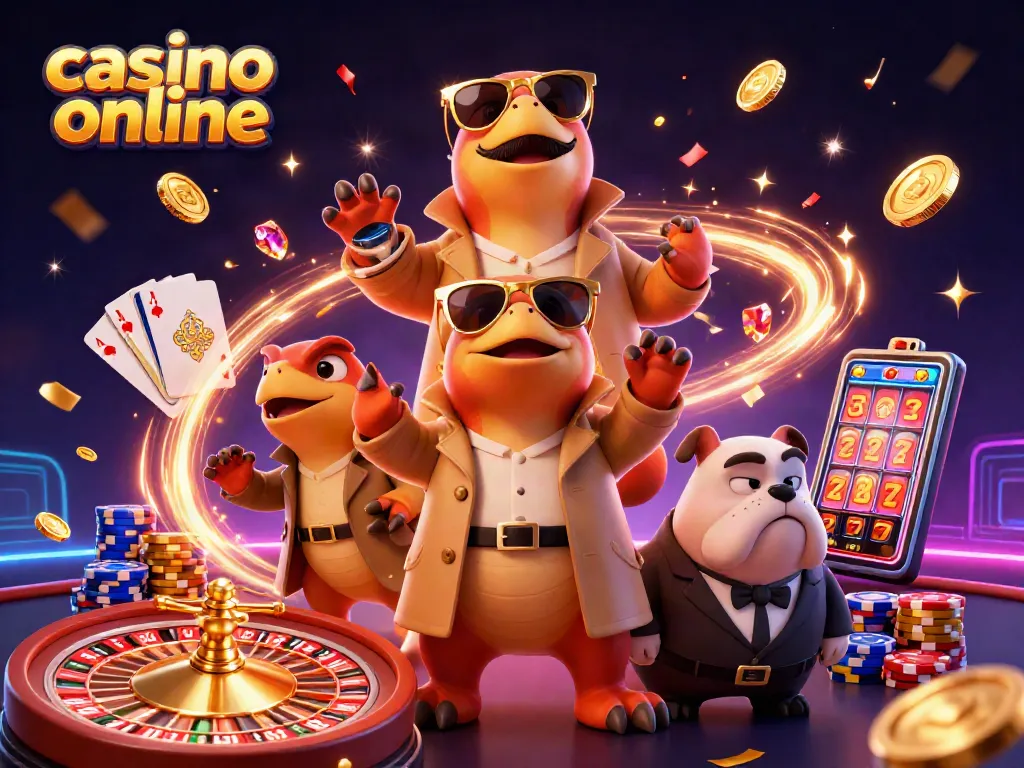 Los raptors en un casino online intentan entrar al lounge VIP mostrando su astucia.