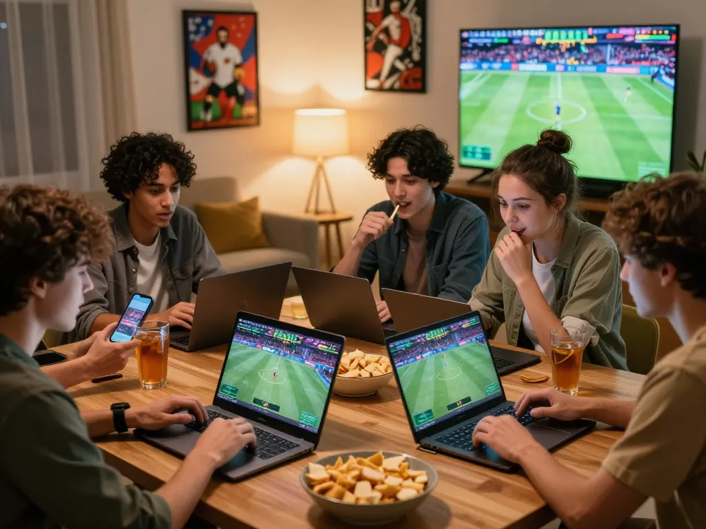 Friends enjoying online casinos in Canada reddit while engaged in sports betting