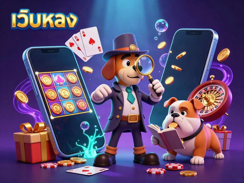 กำลังเล่นเกมคาสิโนออนไลน์เว็บตรงที่มีโป๊กเกอร์ทองและสุนัขบันทึก