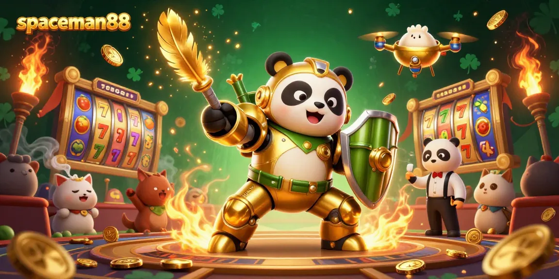 Experience thrilling gaming action with spaceman88 in a vibrant 3D slot game arena packed with dynamic elements.