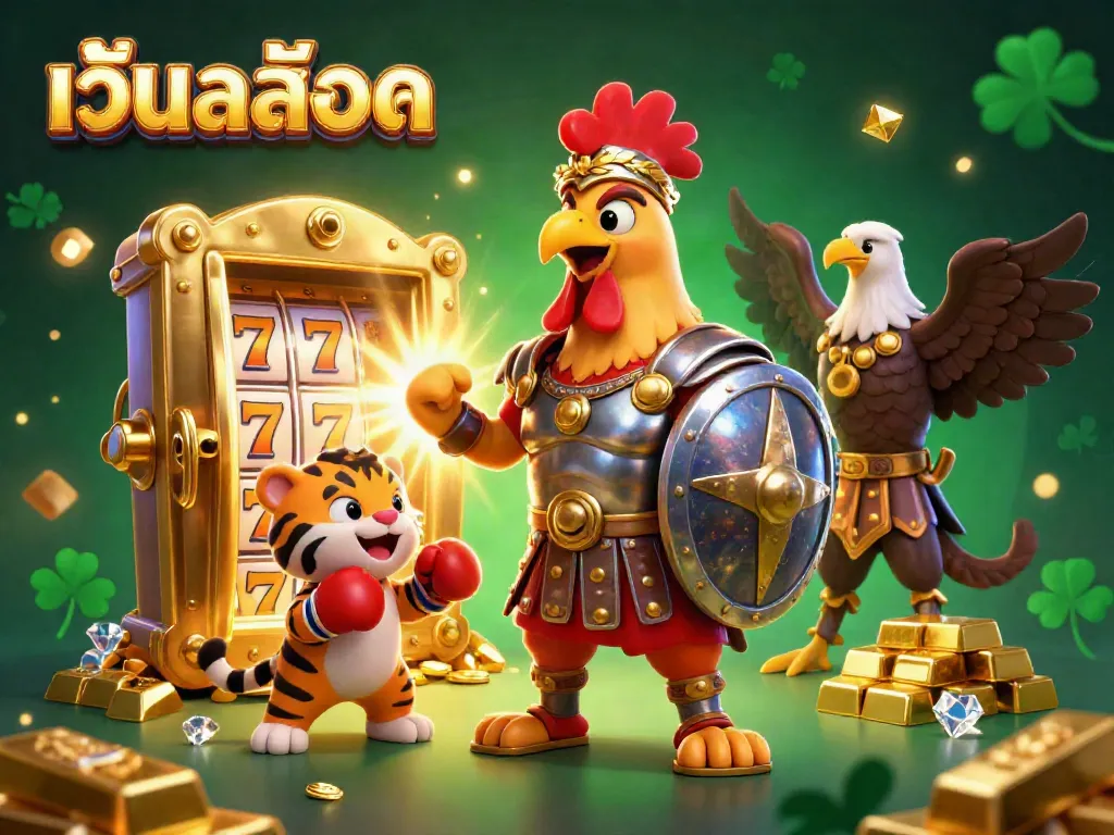 การเล่นเกมเว็ปสล็อตเสมือนจริงด้วยนักรบไก่และลูกเสือในคาสิโนที่เต็มไปด้วยความสนุกสนาน