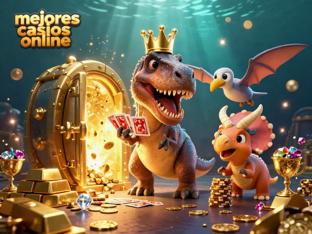 Disfruta de los mejores casinos online mientras juegas con un T-Rex, un pterodáctilo y un triceratops.