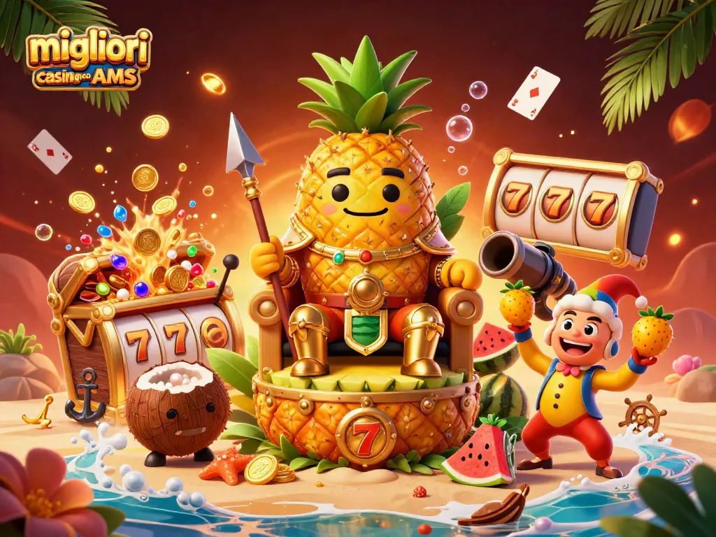 Immagine illustrativa dei migliori casino non AAMS, con re e guardie in un casinò vivace e colorato.