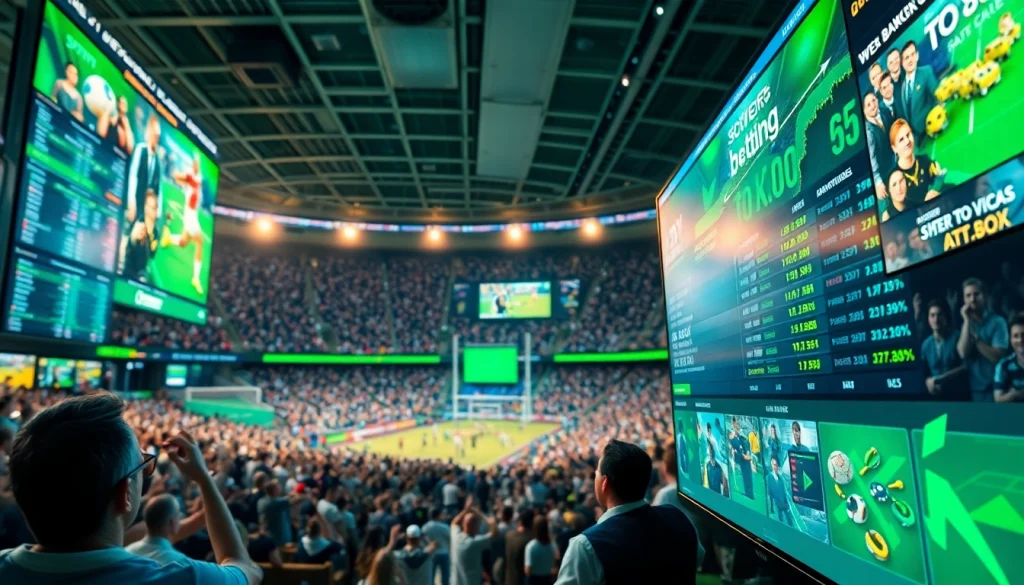 Engaging visual showcasing the best sportsbooks in Mexico within an exciting sports betting environment.