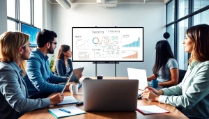 Boost your brand with innovative smm services in a collaborative digital marketing team setting.