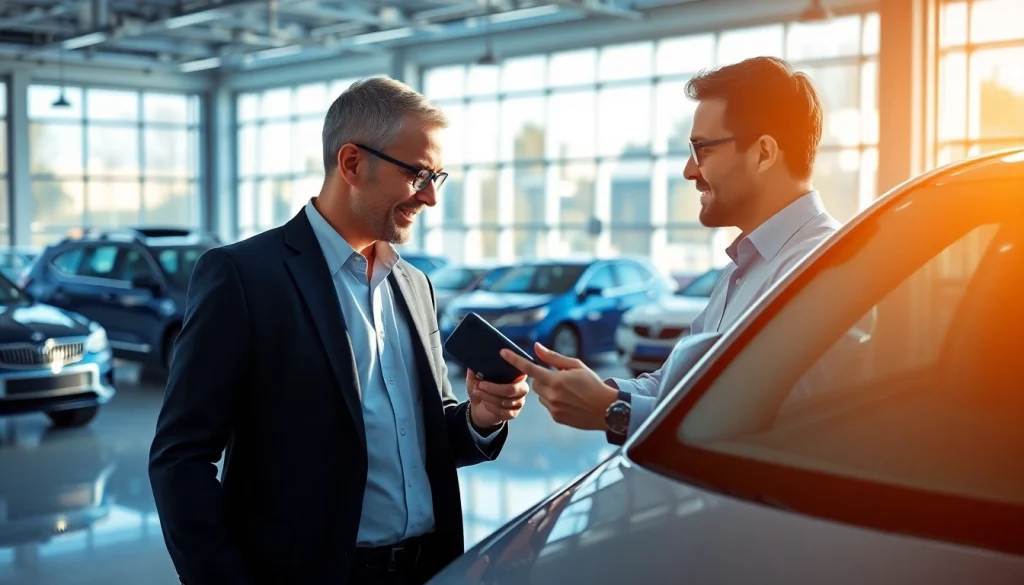 Buy a car with confidence while examining a modern automobile in a bright dealership.