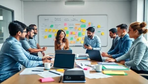 Team engaged in Proposal Writing and Management processes in a collaborative office environment.