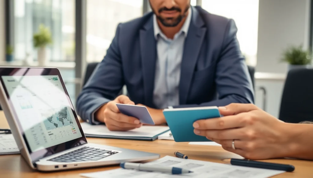 카드현금화 과정에서 신용카드를 다루는 전문가의 모습