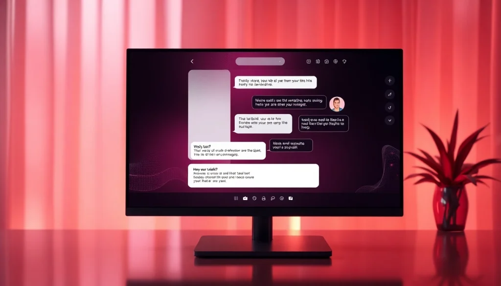 Engaging sex chat AI interface designed for intimate conversations with friendly avatars.