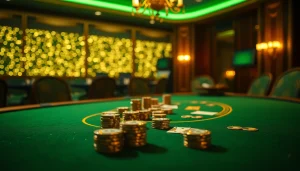 Explore os melhores jogos de cassino com uma mesa iluminada e fichas vibrantes.