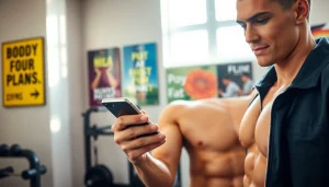 Calculate body fat percentage calculator results with a fitness enthusiast in a bright gym.