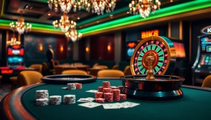 Experience the thrill of gambling with BK8 เว็บตรง at a luxurious casino table.