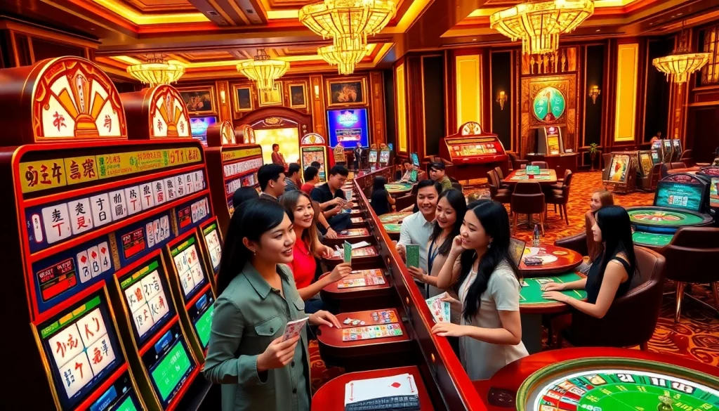 Experience the Mahjong slot demo, featuring vibrant gameplay and engaging casino setting.