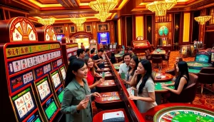 Experience the Mahjong slot demo, featuring vibrant gameplay and engaging casino setting.