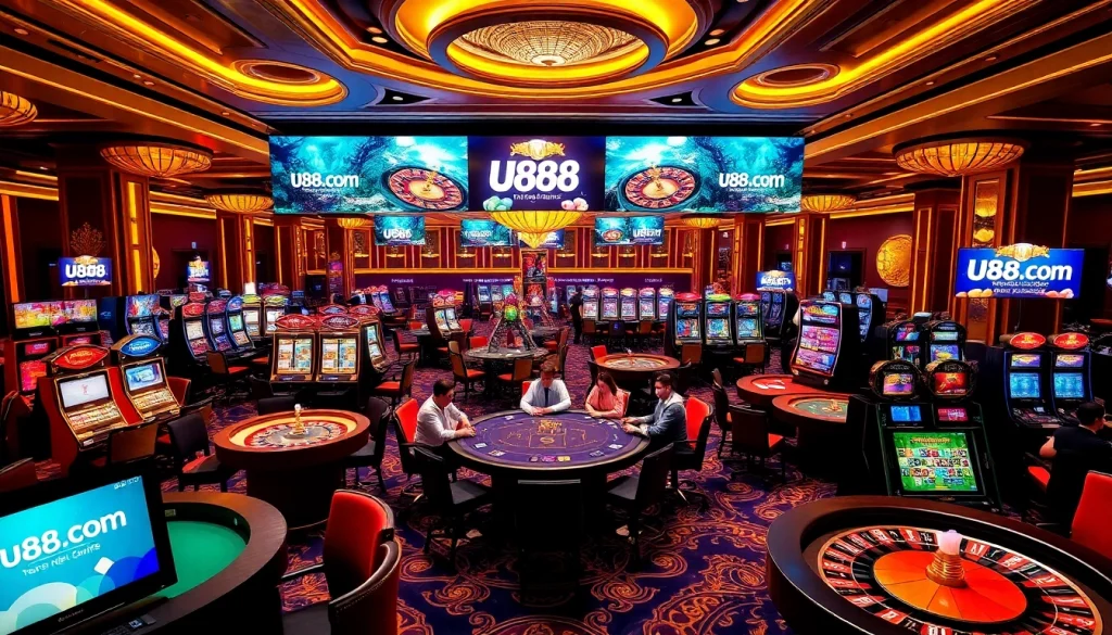 Experience the excitement of u888 com with players winning at high-stakes poker tables and vibrant slot machines.