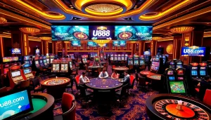 Experience the excitement of u888 com with players winning at high-stakes poker tables and vibrant slot machines.