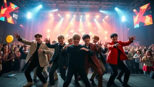 Candid bts news featuring BTS performing live on stage with energetic choreography.