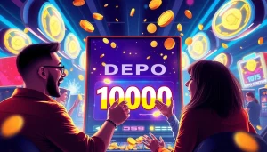 Nikmati keseruan bermain slot depo 1000 dengan pemain antusias dan simbol kemenangan.