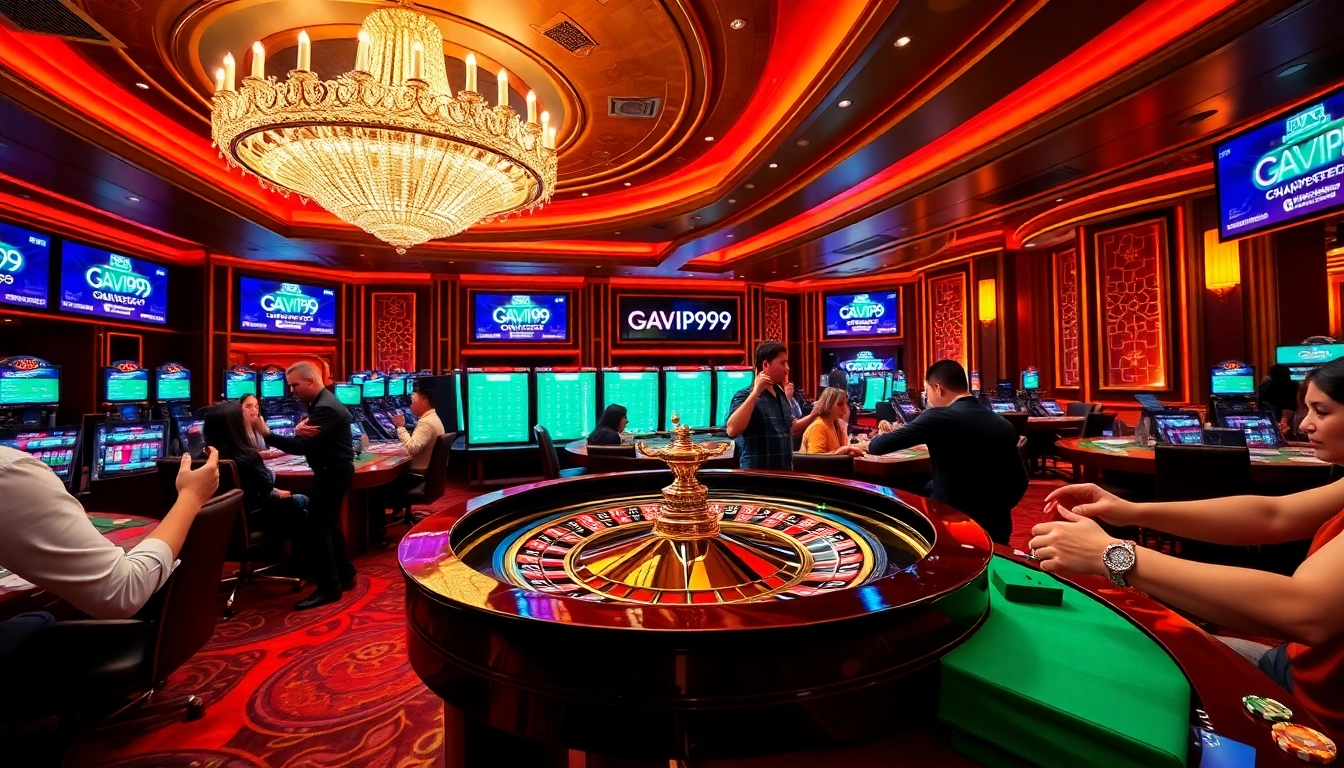 Experience high-stakes gaming at GAVIP999 with a lively roulette atmosphere.