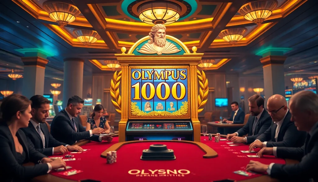 Rasakan sensasi mesin slot Olympus 1000 yang mendebarkan di lingkungan kasino mewah.