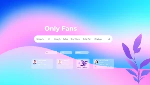 OnlyFans Search interface showcasing vibrant filters and category options for discovering creators.
