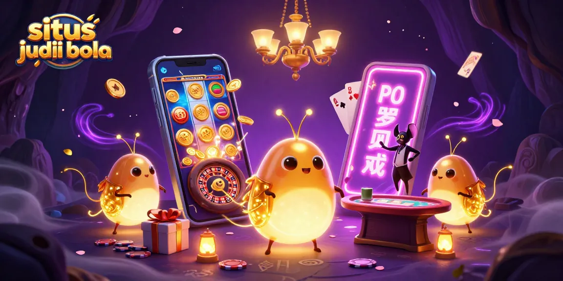 Engage with situs judi bola in a vibrant cave casino depicted by luminescent glowworms and dynamic gaming elements.